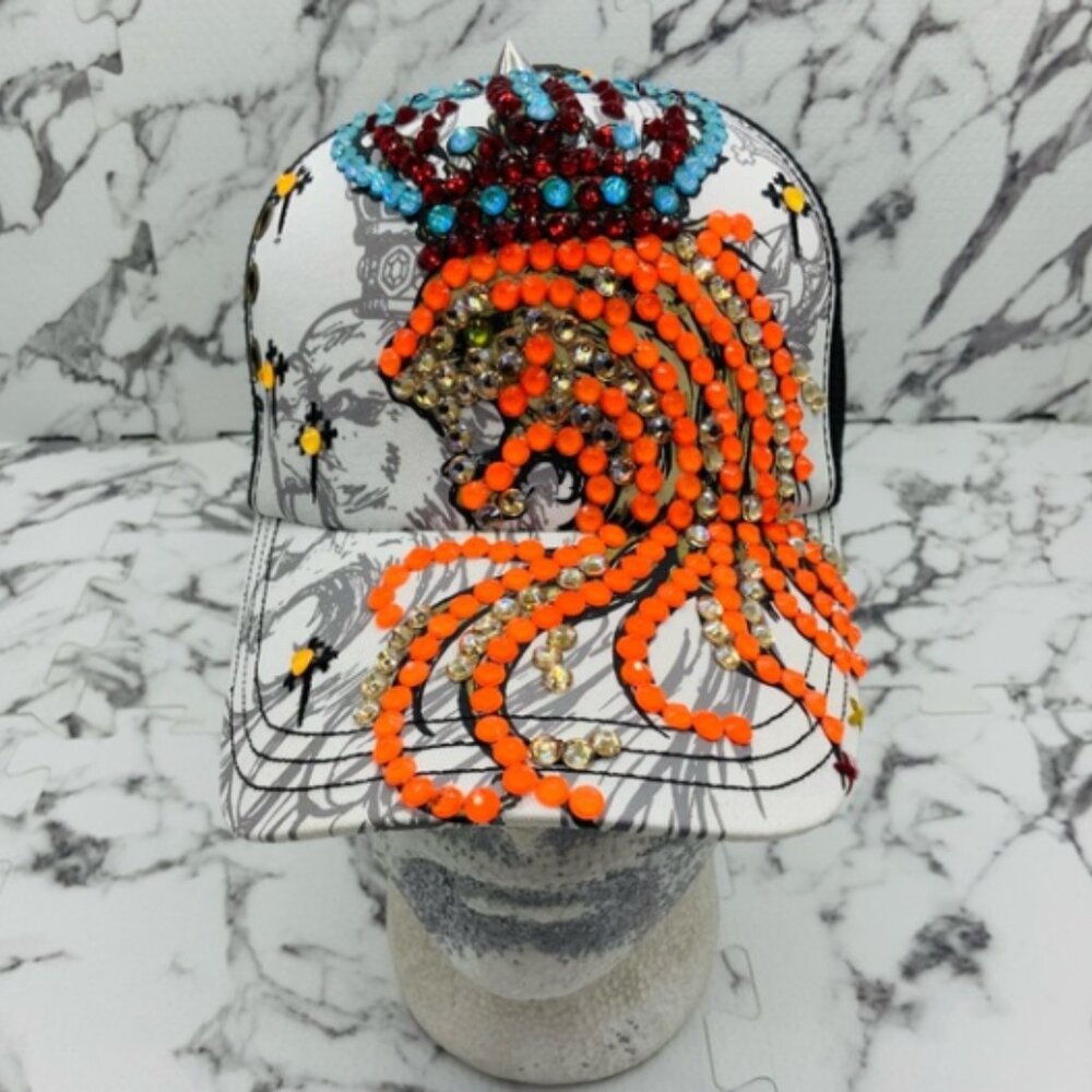 Men’s Lion King Rhinestone Trucker Hat by Rebel Spirit NWT